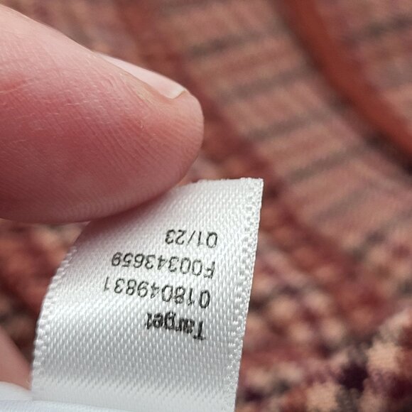 A New Day Women's SZ 17 High Rise Wide Leg Trousers Plaid Brown Pleats Pockets - Picture 10 of 11